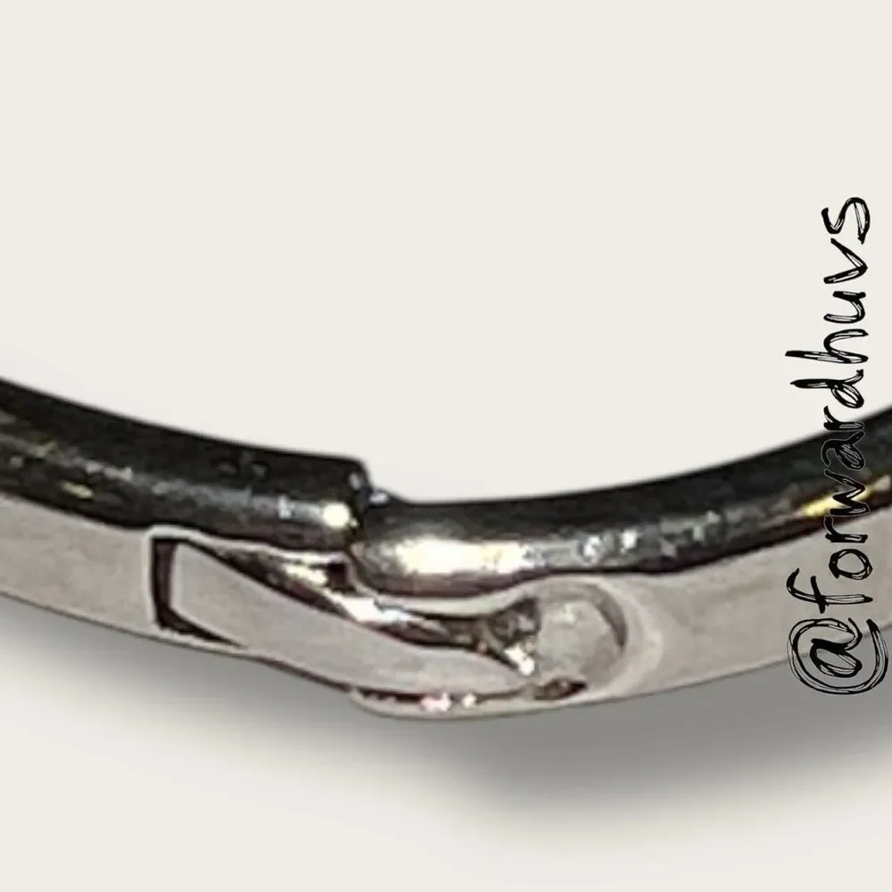 Silver-Plated Hinged Bracelet – Pink Cubic Zirconia - Ornate Center Pattern